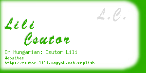 lili csutor business card